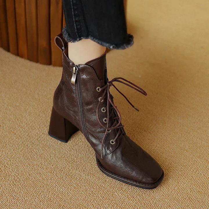 Virelia™| Leather Ankle Boots