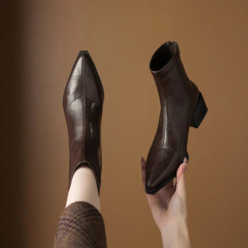 Solyra™| Leather Ankle Boots