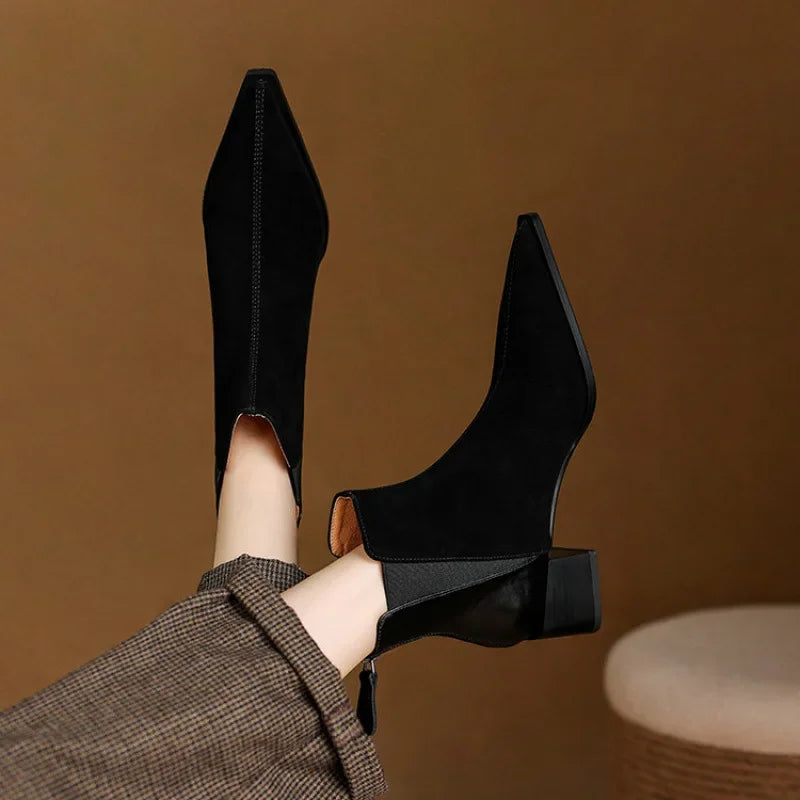 Rillene pointed-toe ankle boots