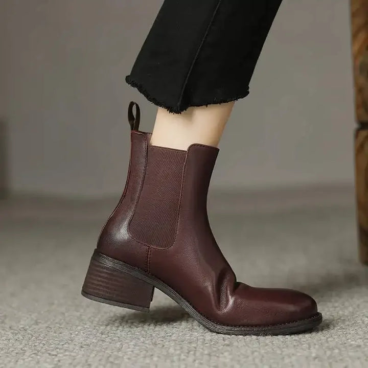 Zantina™| Leather Ankle Boots